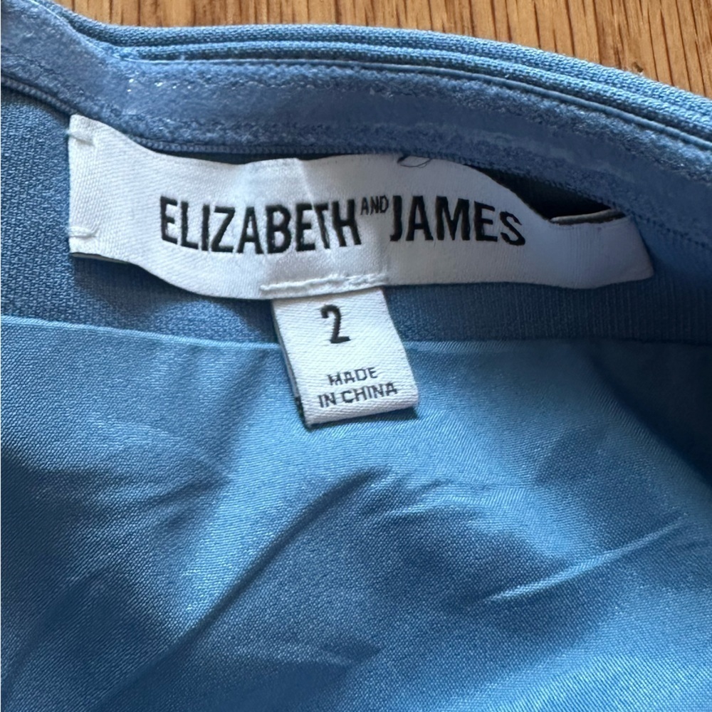 Elizabeth and James Baby Blue Strapless Pencil Dress Size 2 - Picture 3 of 4